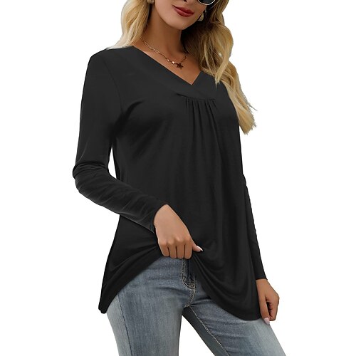 Women's Blouse Shirt Green Red Gray Plain Patchwork Short Sleeve Casual Daily Casual V Neck Regular S
Women's Blouse Shirt Green Red Gray Plain Patchwork Short Sleeve Casual Daily Casual V Neck Regular S