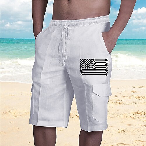 Men's Designer Streetwear Shorts Cargo Shorts Drawstring Elastic Waist Multiple Pockets Short Pants Casual Daily Micro-elastic Graphic Patterned National Flag Breathable Soft Mid Waist White S M L XL
Men's Designer Streetwear Shorts Cargo Shorts Drawstring Elastic Waist Multiple Pockets Short Pants Casual Daily Micro-elastic Graphic Patterned National Flag Breathable Soft Mid Waist White S M L XL