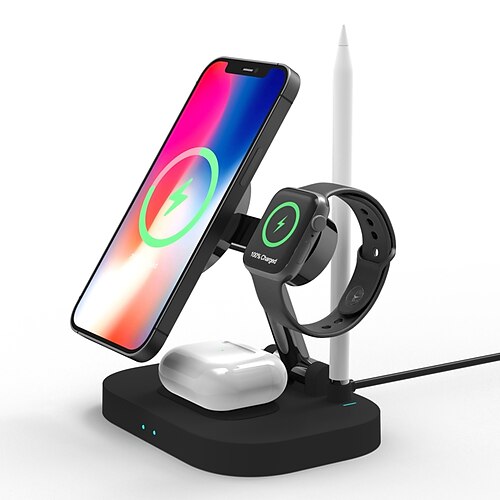 

4 in 1 Wireless Charger 15 W Output Power Wireless Charging Station CE / EU Fast Charging Magnetic For Apple Watch iPhone 13 12 Pro Max Samsung S22 S21 S20 AirPods S-Pen