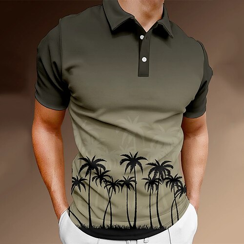 Men's Collar Polo Shirt Golf Shirt Tree Turndown Green / Black Print Street Daily Short Sleeve Button-Down Print Clothing Apparel Fashion Casual Breathable Comfortable / Beach
Men's Collar Polo Shirt Golf Shirt Tree Turndown Green / Black Print Street Daily Short Sleeve Button-Down Print Clothing Apparel Fashion Casual Breathable Comfortable / Beach