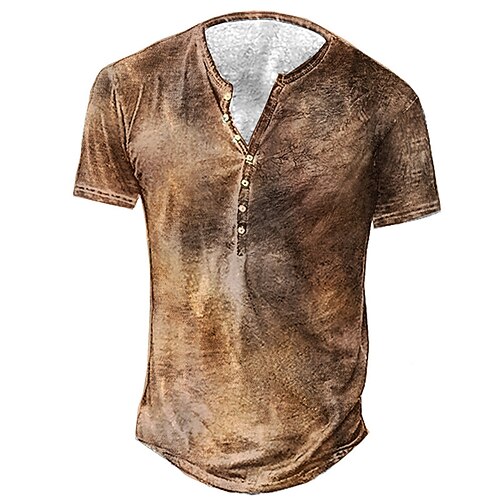 Men's Henley Shirt Tee T shirt Tee 3D Print Graphic Patterned Vintage Plus Size Henley Daily Sports Button-Down Print Short Sleeve Tops Designer Basic Casual Big and Tall Brown / Summer
Men's Henley Shirt Tee T shirt Tee 3D Print Graphic Patterned Vintage Plus Size Henley Daily Sports Button-Down Print Short Sleeve Tops Designer Basic Casual Big and Tall Brown / Summer