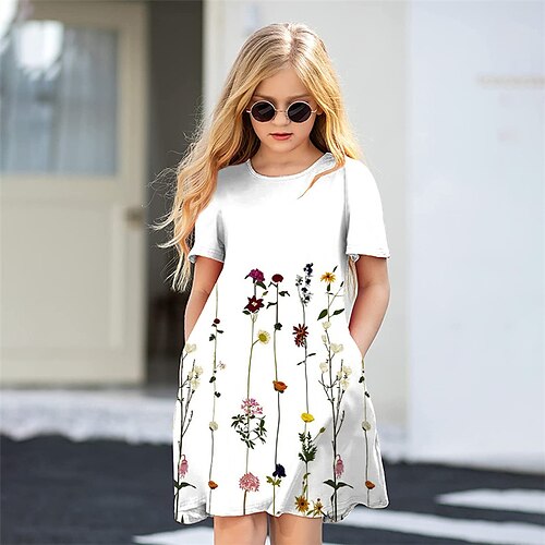 Kids Little Girls' Dress Floral Leaves A Line Dress Daily Holiday Vacation Print Green White Above Knee Short Sleeve Casual Cute Sweet Dresses Spring Summer Regular Fit 3-12 Years
Kids Little Girls' Dress Floral Leaves A Line Dress Daily Holiday Vacation Print Green White Above Knee Short Sleeve Casual Cute Sweet Dresses Spring Summer Regular Fit 3-12 Years