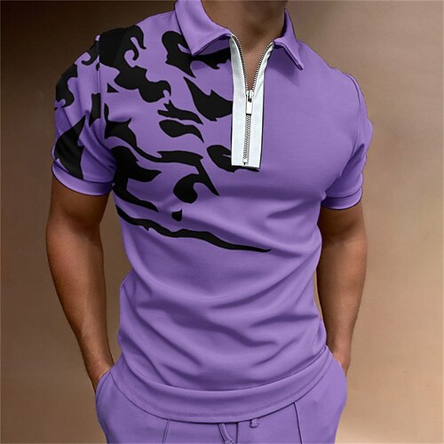 Men's Collar Polo Shirt Golf Shirt Flame Turndown Purple 3D Print Casual Daily Short Sleeve Zipper Clothing Apparel Sports Fashion Casual Comfortable
Men's Collar Polo Shirt Golf Shirt Flame Turndown Purple 3D Print Casual Daily Short Sleeve Zipper Clothing Apparel Sports Fashion Casual Comfortable