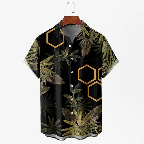 Men's Shirt Print Geometric Turndown Street Daily Button-Down Print Short Sleeve Tops Casual Fashion Breathable Comfortable Black
Men's Shirt Print Geometric Turndown Street Daily Button-Down Print Short Sleeve Tops Casual Fashion Breathable Comfortable Black