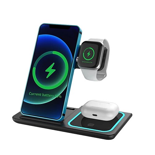 Fast Wireless Charger 3 in 1 15W Wireless Charger Foldable Dual Coil Horizontal Vertical Charger
Fast Wireless Charger 3 in 1 15W Wireless Charger Foldable Dual Coil Horizontal Vertical Charger