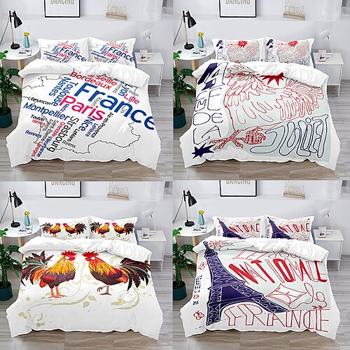 3-Piece Duvet Cover Set Hotel Bedding Sets Comforter Cover with Soft Lightweight Microfiber, Include 1 Duvet Cover, 2 Pillowcases for Double/Queen/King(1 Pillowcase for Twin/Single)
3-Piece Duvet Cover Set Hotel Bedding Sets Comforter Cover with Soft Lightweight Microfiber, Include 1 Duvet Cover, 2 Pillowcases for Double/Queen/King(1 Pillowcase for Twin/Single)