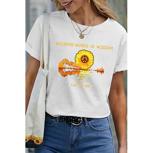 Women's Graphic Patterned Casual Daily T shirt Tee Short Sleeve Patchwork Round Neck Basic Essential Tops Green White Black S
Women's Graphic Patterned Casual Daily T shirt Tee Short Sleeve Patchwork Round Neck Basic Essential Tops Green White Black S