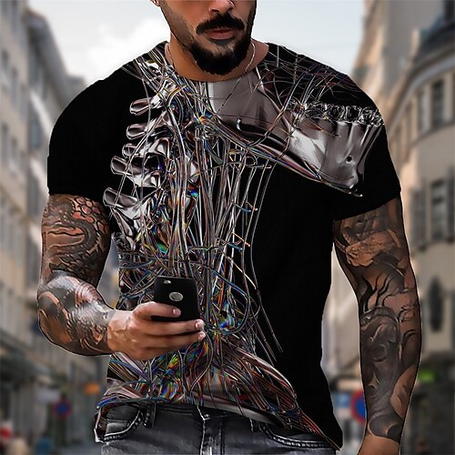Herren Unisex T Shirt Grafik-Drucke Maschine Rundhalsausschnitt Schwarz 3D-Druck Outdoor Strasse Kurzarm Bedruckt Bekleidung Sport Designer Casual Groß und hoch / Sommer / Sommer
Herren Unisex T Shirt Grafik-Drucke Maschine Rundhalsausschnitt Schwarz 3D-Druck Outdoor Strasse Kurzarm Bedruckt Bekleidung Sport Designer Casual Groß und hoch / Sommer / Sommer