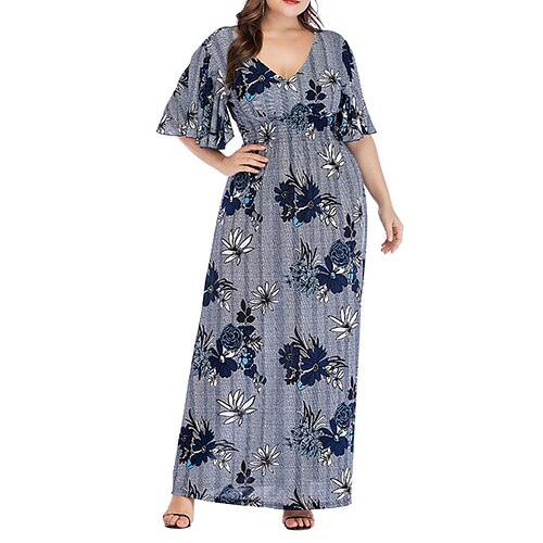 Women's Plus Size Holiday Dress Floral V Neck Print Short Sleeve Spring Summer Casual Maxi long Dress Causal Daily Dress
Women's Plus Size Holiday Dress Floral V Neck Print Short Sleeve Spring Summer Casual Maxi long Dress Causal Daily Dress