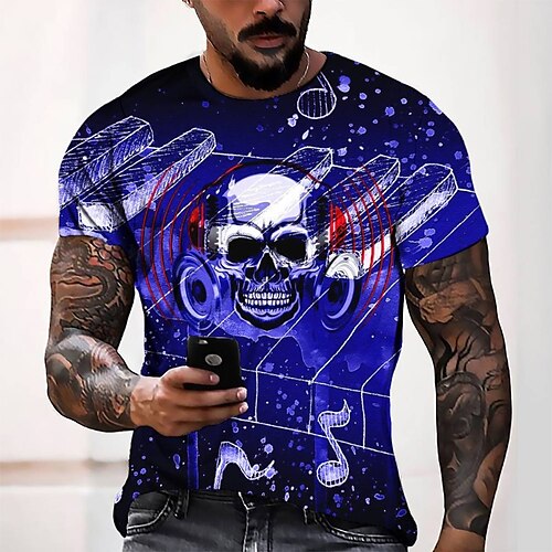 Men's Tee T shirt Tee 3D Print Graphic Round Neck Casual Daily 3D Print Short Sleeve Tops Designer Fashion Cool Comfortable Blue / Summer
Men's Tee T shirt Tee 3D Print Graphic Round Neck Casual Daily 3D Print Short Sleeve Tops Designer Fashion Cool Comfortable Blue / Summer