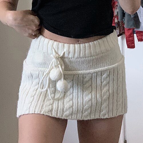 Dame الالتفاف Mini Strikket Hvit Skjørt Sommer Heklet Mote Karneval Ball S M L
Dame الالتفاف Mini Strikket Hvit Skjørt Sommer Heklet Mote Karneval Ball S M L