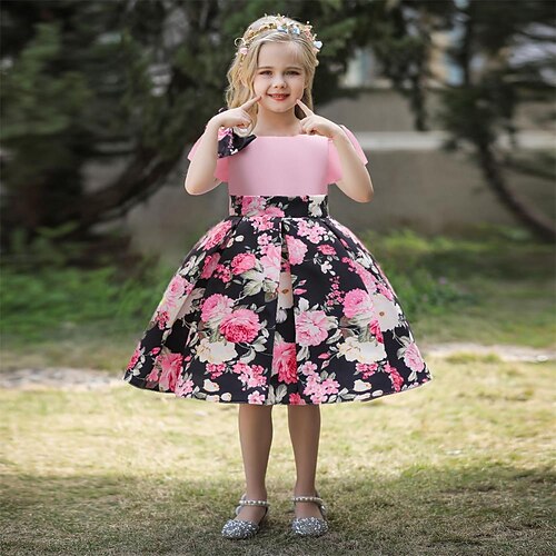 Kids Girls' Dress Flower Skater Dress Knee-length Dress Party Bow Short Sleeve Cute Dress 3-10 Years Spring Pink
Kids Girls' Dress Flower Skater Dress Knee-length Dress Party Bow Short Sleeve Cute Dress 3-10 Years Spring Pink