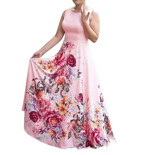 Women's Swing Dress Maxi long Dress Pink Sleeveless Floral Print Spring Summer Round Neck Party Elegant 2022 S M L XL XXL / Party Dress
Women's Swing Dress Maxi long Dress Pink Sleeveless Floral Print Spring Summer Round Neck Party Elegant 2022 S M L XL XXL / Party Dress