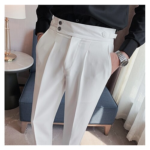 Men's Dress Pants Trousers Pocket Solid Color Comfort Breathable Business Casual Daily Fashion Simple White Micro-elastic
Men's Dress Pants Trousers Pocket Solid Color Comfort Breathable Business Casual Daily Fashion Simple White Micro-elastic