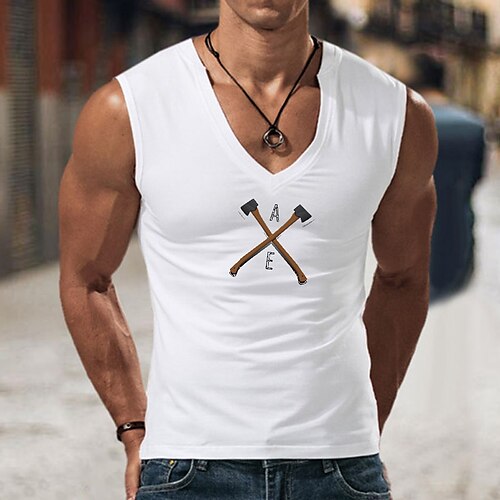 Herren Unisex T Shirt Grafik-Drucke Hammer V Ausschnitt Grau Weiß Schwarz Heißprägen Outdoor Strasse Ärmellos Bedruckt Bekleidung Sport Designer Casual Groß und hoch / Sommer
Herren Unisex T Shirt Grafik-Drucke Hammer V Ausschnitt Grau Weiß Schwarz Heißprägen Outdoor Strasse Ärmellos Bedruckt Bekleidung Sport Designer Casual Groß und hoch / Sommer
