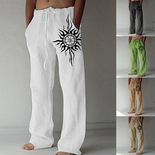 Men's Designer Fashion Straight Trousers Casual Pants With Drawstring Elastic Waist Front Pocket Baggy Pants Daily Wear Graphic Prints Beach Pants Cotton Blend Breathable Soft White Khaki L XL XXL
Men's Designer Fashion Straight Trousers Casual Pants With Drawstring Elastic Waist Front Pocket Baggy Pants Daily Wear Graphic Prints Beach Pants Cotton Blend Breathable Soft White Khaki L XL XXL
