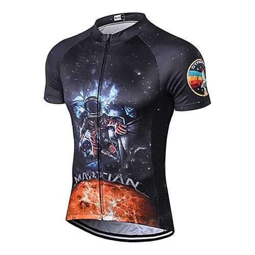 21Grams Men's Cycling Jersey Short Sleeve Bike Top with 3 Rear Pockets Mountain Bike MTB Road Bike Cycling Breathable Quick Dry Moisture Wicking Reflective Strips Black Astronaut Polyester Spandex
21Grams Men's Cycling Jersey Short Sleeve Bike Top with 3 Rear Pockets Mountain Bike MTB Road Bike Cycling Breathable Quick Dry Moisture Wicking Reflective Strips Black Astronaut Polyester Spandex