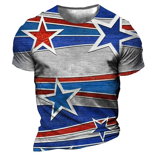 Men's Unisex T shirt Tee 3D Print Graphic Star Crew Neck Street Daily Print Short Sleeve Tops Designer Casual Vintage Big and Tall Blue / Summer
Men's Unisex T shirt Tee 3D Print Graphic Star Crew Neck Street Daily Print Short Sleeve Tops Designer Casual Vintage Big and Tall Blue / Summer