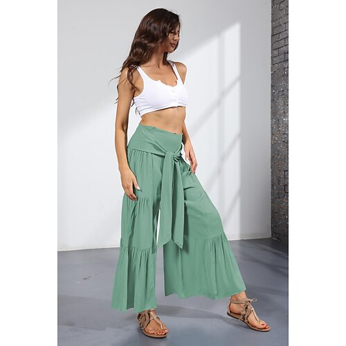 europe and the united states summer new bandage casual women's wide-leg pants all-match loose nine-point big flared pants wholesale source
europe and the united states summer new bandage casual women's wide-leg pants all-match loose nine-point big flared pants wholesale source
