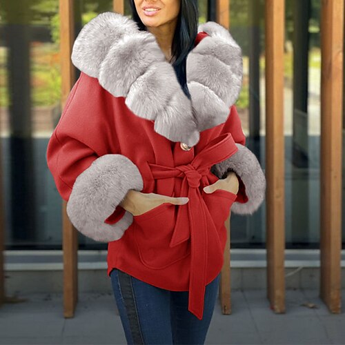 Women's Coat Street Daily Holiday Fall Winter Regular Coat Regular Fit Warm Casual Streetwear Jacket Long Sleeve Color Block Stylish Fur Trim Black Blue Khaki
Women's Coat Street Daily Holiday Fall Winter Regular Coat Regular Fit Warm Casual Streetwear Jacket Long Sleeve Color Block Stylish Fur Trim Black Blue Khaki