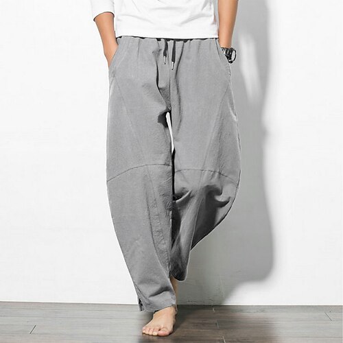 Men's Harlem Pants Harem Pants Trousers Pocket Elastic Waist Ankle-Length Pants Causal Daily Solid Color Cotton Mid Waist White Black Blue Gray Khaki M L XL XXL XXXL
Men's Harlem Pants Harem Pants Trousers Pocket Elastic Waist Ankle-Length Pants Causal Daily Solid Color Cotton Mid Waist White Black Blue Gray Khaki M L XL XXL XXXL