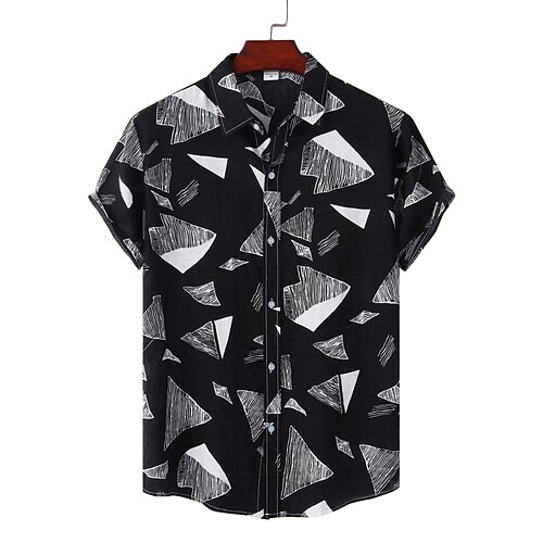 Men's Shirt Graphic Shirt Geometry Turndown Black Outdoor Street Short Sleeve Button-Down Print Clothing Apparel Fashion Designer Casual Breathable / Summer / Spring / Summer
Men's Shirt Graphic Shirt Geometry Turndown Black Outdoor Street Short Sleeve Button-Down Print Clothing Apparel Fashion Designer Casual Breathable / Summer / Spring / Summer