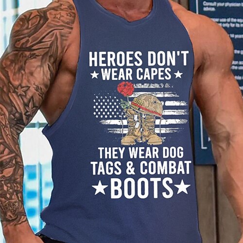 Men's Tank Top Vest Hot Stamping Graphic Patterned Letter Round Neck Street Casual Print Sleeveless Tops Casual Fashion Comfortable Sports Black Blue Gray / Summer
Men's Tank Top Vest Hot Stamping Graphic Patterned Letter Round Neck Street Casual Print Sleeveless Tops Casual Fashion Comfortable Sports Black Blue Gray / Summer
