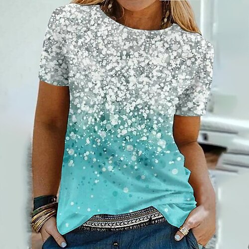 Women's Plus Size Tops Blouse T shirt Tee Color Gradient Print Short Sleeve Crewneck Streetwear Daily Going out Polyester Spring Summer Green Blue
Women's Plus Size Tops Blouse T shirt Tee Color Gradient Print Short Sleeve Crewneck Streetwear Daily Going out Polyester Spring Summer Green Blue