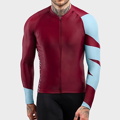 21Grams Men's Cycling Jersey Long Sleeve Bike Top with 3 Rear Pockets Mountain Bike MTB Road Bike Cycling Breathable Quick Dry Moisture Wicking Reflective Strips Red Color Block Polyester Spandex
21Grams Men's Cycling Jersey Long Sleeve Bike Top with 3 Rear Pockets Mountain Bike MTB Road Bike Cycling Breathable Quick Dry Moisture Wicking Reflective Strips Red Color Block Polyester Spandex