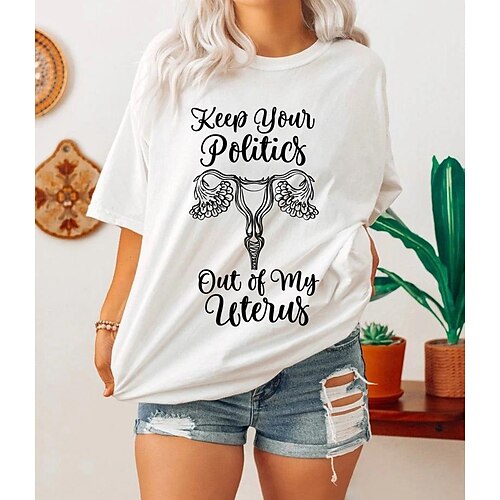 Women's T shirt Tee Vote Ruthless Pro Roe 1973 Feminist Casual Daily T shirt Tee Short Sleeve Round Neck Basic Essential White S
Women's T shirt Tee Vote Ruthless Pro Roe 1973 Feminist Casual Daily T shirt Tee Short Sleeve Round Neck Basic Essential White S