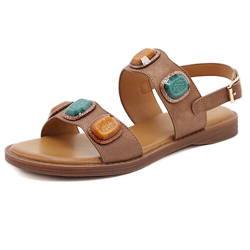 Women's Sandals Boho Bohemia Beach Flat Heel Round Toe Open Toe Elegant Casual Daily Office Walking Shoes PU Leather Buckle Spring Summer Solid Colored Green Brown Blue
Women's Sandals Boho Bohemia Beach Flat Heel Round Toe Open Toe Elegant Casual Daily Office Walking Shoes PU Leather Buckle Spring Summer Solid Colored Green Brown Blue