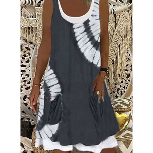 Women's Casual Dress Mini Dress Gray Sleeveless Color Block Print Spring Summer U Neck Weekend 2022 S M L XL XXL
Women's Casual Dress Mini Dress Gray Sleeveless Color Block Print Spring Summer U Neck Weekend 2022 S M L XL XXL