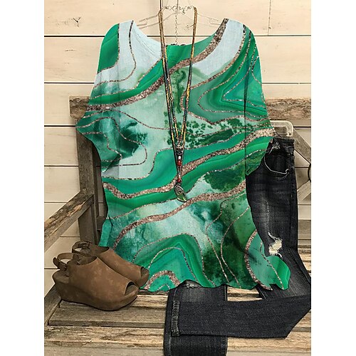 Mulheres Camisa Social Amarelo Verde Claro Rosa Gráfico Abstrato Imprimir Manga Curta Feriado Final de semana Roupa de rua Casual Decote Redondo Padrão S
Mulheres Camisa Social Amarelo Verde Claro Rosa Gráfico Abstrato Imprimir Manga Curta Feriado Final de semana Roupa de rua Casual Decote Redondo Padrão S