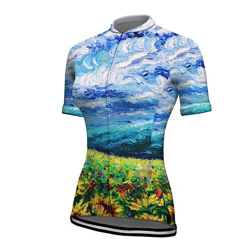 21Grams Women's Cycling Jersey Short Sleeve Bike Jersey Top with 3 Rear Pockets Mountain Bike MTB Road Bike Cycling Breathable Quick Dry Moisture Wicking Reflective Strips Blue 3D Floral Botanical
21Grams Women's Cycling Jersey Short Sleeve Bike Jersey Top with 3 Rear Pockets Mountain Bike MTB Road Bike Cycling Breathable Quick Dry Moisture Wicking Reflective Strips Blue 3D Floral Botanical