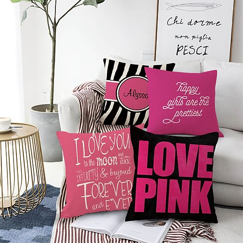 Pink Girl Double Side Cushion Cover 4PC Soft Decorative Square Throw Pillow Cover Cushion Case Pillowcase for Bedroom Livingroom Superior Quality Machine Washable Indoor Cushion for Sofa Couch Bed Chair
Pink Girl Double Side Cushion Cover 4PC Soft Decorative Square Throw Pillow Cover Cushion Case Pillowcase for Bedroom Livingroom Superior Quality Machine Washable Indoor Cushion for Sofa Couch Bed Chair