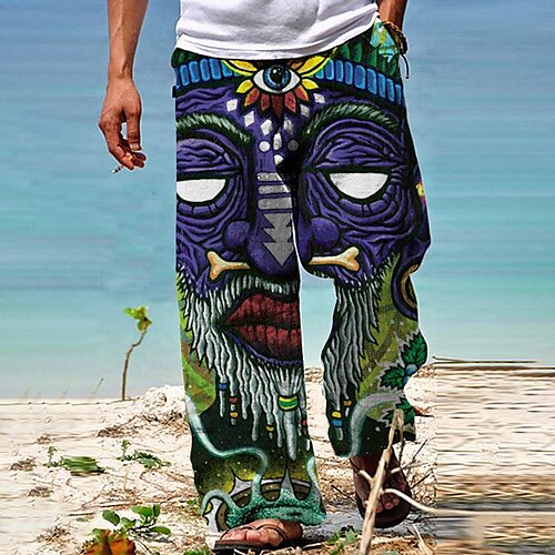 Men's Trousers Beach Pants Drawstring Elastic Waist 3D Print Cartoon Graphic Prints Comfort Soft Casual Daily Fashion Designer Green Black
Men's Trousers Beach Pants Drawstring Elastic Waist 3D Print Cartoon Graphic Prints Comfort Soft Casual Daily Fashion Designer Green Black