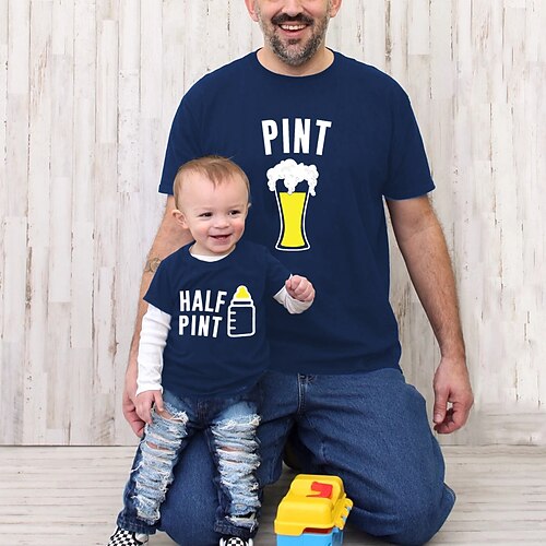 Dad and Son T shirt Tops Graphic Cartoon Letter Daily Print Blue Short Sleeve Adorable Matching Outfits / Spring / Summer
Dad and Son T shirt Tops Graphic Cartoon Letter Daily Print Blue Short Sleeve Adorable Matching Outfits / Spring / Summer
