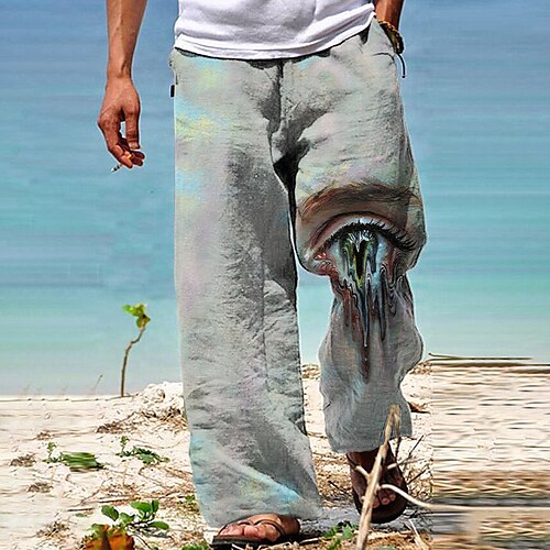 Herre Bukser Sommerbukser Strandbukser Rett Snorer Elastisk midje Lomme foran Grafiske trykk Graffiti Komfort Myk Avslappet Daglig Mote Designer Grå
Herre Bukser Sommerbukser Strandbukser Rett Snorer Elastisk midje Lomme foran Grafiske trykk Graffiti Komfort Myk Avslappet Daglig Mote Designer Grå