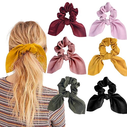 6 stk hår scrunchies kanin kanin øre bue bowknot scrunchies bobbles elastiske scrunchy bånd hestehaleholder for jenter kvinner tenåringer
6 stk hår scrunchies kanin kanin øre bue bowknot scrunchies bobbles elastiske scrunchy bånd hestehaleholder for jenter kvinner tenåringer