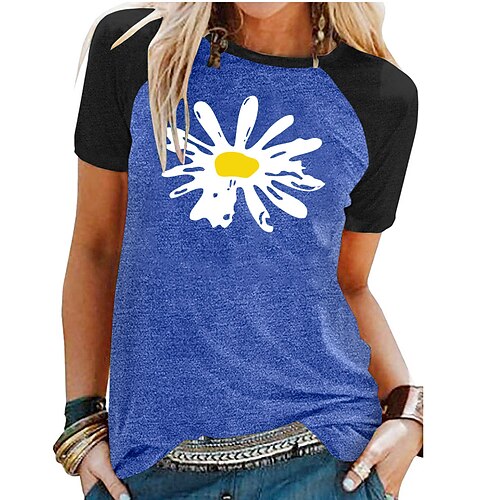 Women's T shirt Dress Green Blue Light gray Graphic Flower Print Short Sleeve Casual Daily Basic Round Neck Regular S
Women's T shirt Dress Green Blue Light gray Graphic Flower Print Short Sleeve Casual Daily Basic Round Neck Regular S