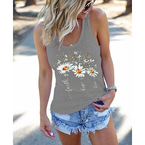 Women's Butterfly Daisy Daily Weekend Floral Butterfly Tank Top Camis Sleeveless Print U Neck Casual Streetwear Tops Black Gray S
Women's Butterfly Daisy Daily Weekend Floral Butterfly Tank Top Camis Sleeveless Print U Neck Casual Streetwear Tops Black Gray S