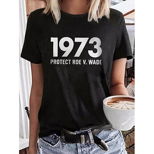 Women's Vote Ruthless Pro Roe 1973 Feminist Daily T shirt Tee Short Sleeve Print Round Neck Basic Essential Tops Black S
Women's Vote Ruthless Pro Roe 1973 Feminist Daily T shirt Tee Short Sleeve Print Round Neck Basic Essential Tops Black S