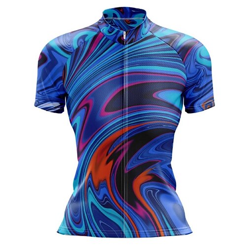 21Grams Women's Cycling Jersey Short Sleeve Bike Top with 3 Rear Pockets Mountain Bike MTB Road Bike Cycling Breathable Quick Dry Moisture Wicking Reflective Strips Blue Graphic Polyester Spandex
21Grams Women's Cycling Jersey Short Sleeve Bike Top with 3 Rear Pockets Mountain Bike MTB Road Bike Cycling Breathable Quick Dry Moisture Wicking Reflective Strips Blue Graphic Polyester Spandex