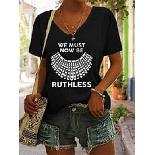Women's Vote Ruthless Pro Roe 1973 Feminist Daily T shirt Tee Short Sleeve Print Round Neck Basic Essential Tops Black S
Women's Vote Ruthless Pro Roe 1973 Feminist Daily T shirt Tee Short Sleeve Print Round Neck Basic Essential Tops Black S