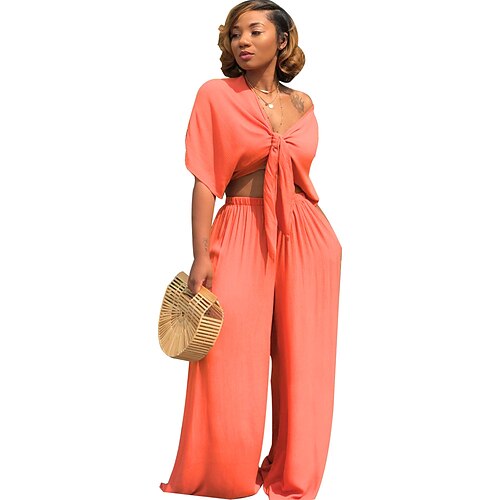 Women's Tracksuit Pants Sets Streetwear Pink Yellow Casual Daily Plain Lace up V Neck S M L XL XXL
Women's Tracksuit Pants Sets Streetwear Pink Yellow Casual Daily Plain Lace up V Neck S M L XL XXL