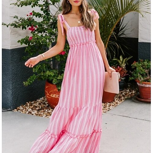 Women's Sundress Maxi long Dress Pink Light Blue Sleeveless Plaid Backless Pleated Bow Summer Spaghetti Strap Strapless Vacation 2022 S M L XL
Women's Sundress Maxi long Dress Pink Light Blue Sleeveless Plaid Backless Pleated Bow Summer Spaghetti Strap Strapless Vacation 2022 S M L XL
