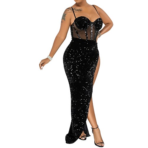 Women's Strap Dress Maxi long Dress Black Blue Yellow Red Sleeveless Pure Color Split Mesh Patchwork Spring Summer Spaghetti Strap Party Stylish 2022 S M L XL XXL / Party Dress
Women's Strap Dress Maxi long Dress Black Blue Yellow Red Sleeveless Pure Color Split Mesh Patchwork Spring Summer Spaghetti Strap Party Stylish 2022 S M L XL XXL / Party Dress