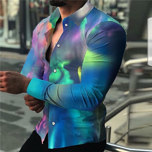 Men's Shirt Graphic Shirt Gradient Turndown Green Blue Orange Red 3D Print Outdoor Street Long Sleeve Button-Down Print Clothing Apparel Fashion Designer Casual Breathable / Summer / Spring / Summer
Men's Shirt Graphic Shirt Gradient Turndown Green Blue Orange Red 3D Print Outdoor Street Long Sleeve Button-Down Print Clothing Apparel Fashion Designer Casual Breathable / Summer / Spring / Summer