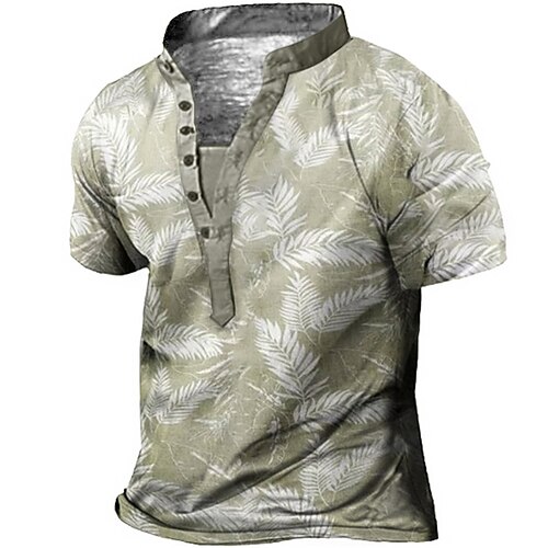 Men's Henley Shirt Tee T shirt Tee 3D Print Plants Graphic Patterned Plus Size Stand Collar Daily Sports Button-Down Print Short Sleeve Tops Designer Basic Casual Big and Tall Light Green / Summer
Men's Henley Shirt Tee T shirt Tee 3D Print Plants Graphic Patterned Plus Size Stand Collar Daily Sports Button-Down Print Short Sleeve Tops Designer Basic Casual Big and Tall Light Green / Summer