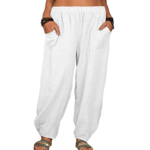 Women's Plus Size Chinos Pants Trousers Pocket Solid Color Streetwear Casual Daily Going out High Full Length Fall Spring Green Black Purple L XL XXL 3XL 4XL
Women's Plus Size Chinos Pants Trousers Pocket Solid Color Streetwear Casual Daily Going out High Full Length Fall Spring Green Black Purple L XL XXL 3XL 4XL
